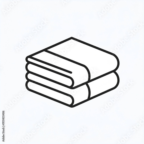 Bath Towel Icon Vector for Bathroom and Hygiene Concept