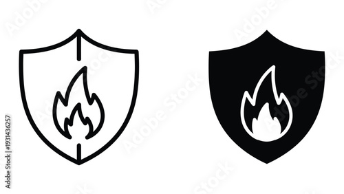 Fire Shield Security Symbol Commercial