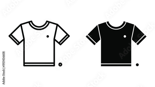 Tshirt Icon Set Apparel Design Business