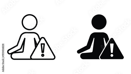 Warning Person Icon Alert Commercial