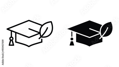 Graduation Cap Leaf Education Concept Commercial