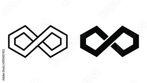 Infinity Symbol Geometric Design Abstract Logo