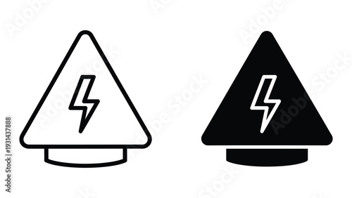 Electricity Danger Sign Warning Vector