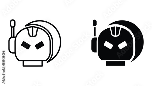 Robot Head Icon Technology AI Automation