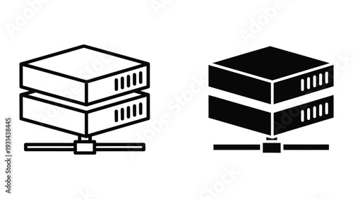Server Rack Network Icon Data Center