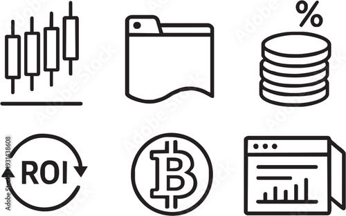 Investment Tools Line Icons ?...