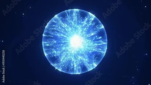 Futuristic Particle Sphere Formation Animation