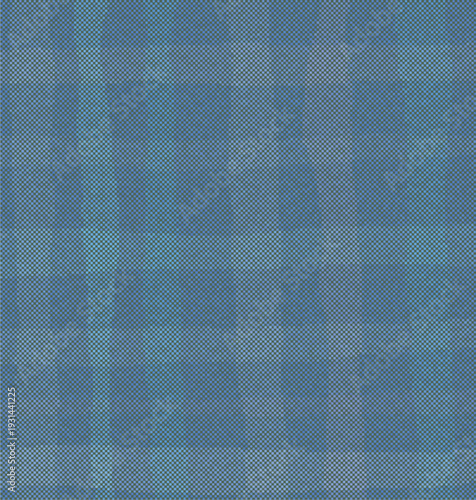 ブルー系のドット。ラフなチェック柄のイラスト背景素材