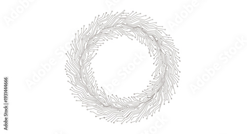 Delicate white wreath on a plain white background.