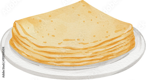 Bild auf Leinwand watercolor crepes
