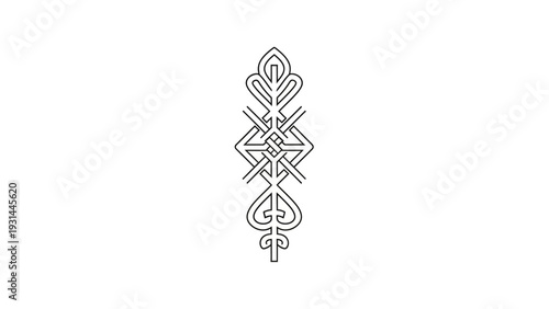 Abstract Celtic knot geometric ornament design