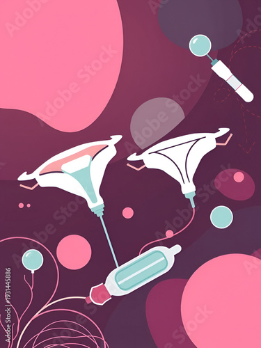 Female contraceptives abstract concept vector illustration.