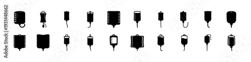 Microphone and Audio Recording Silhouette Icon Set - Black silhouette icon collection featuring microphones and audio recording devices in various styles for music, broadcasting, and sound production 