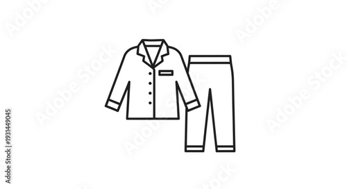 Pajama Set with Shirt and Pants.