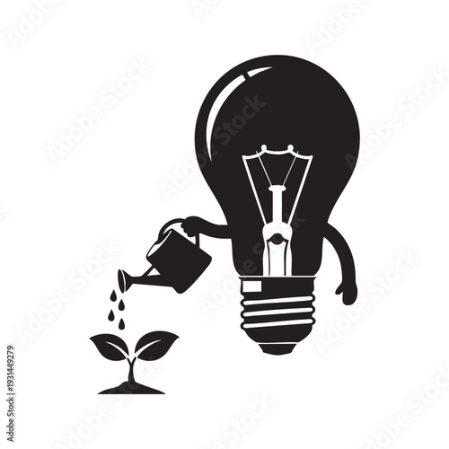 Creative growth and idea development illustration