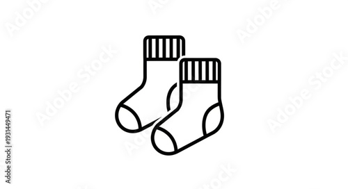 Pair of Socks Illustration Simple.