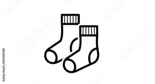 Pair of Socks Illustration Simple Design.