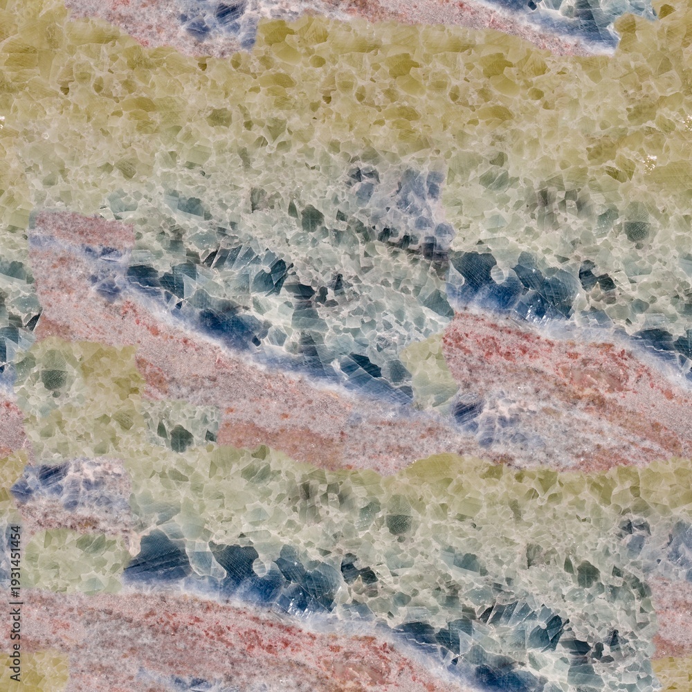 Fototapeta premium Close up of colorful rock background. Seamless square texture, tile ready.