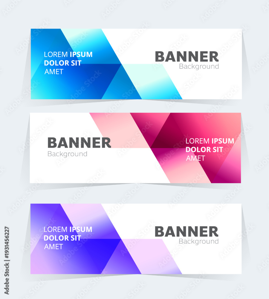 Obraz premium Geometric banner design with vector presentation template.