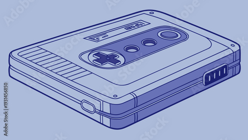 Retro Cassette Player with Game Controller Buttons.