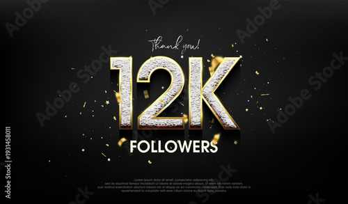 Luxurious design for a thank you 12k followers.