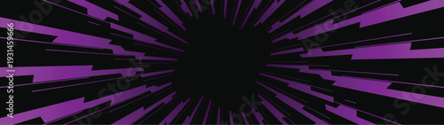 Abstract Light star fractal Banner wide landscape design celebration fireworks galaxy explosion on black background festival colorful party new year EPS 10