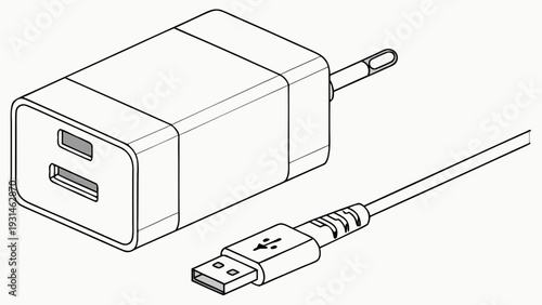 USB charger and cable for electronic devices.