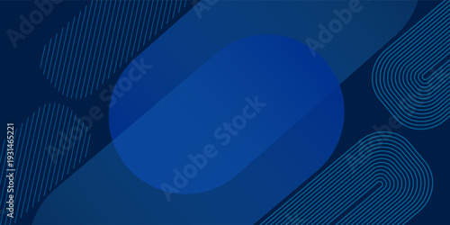 Abstract modern blue background with dark navy base, large soft gradient blue oval in the center, minimal geometric design