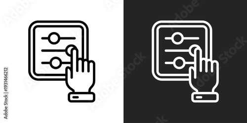 Adjusting Icon In Black And White Glyph Style