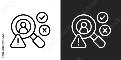 Issue Icon In Black And White Glyph Style