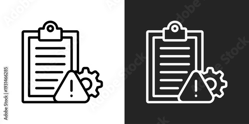 Acceptable Risk Icon In Black And White Glyph Style