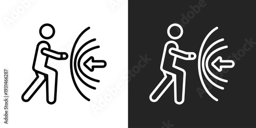 Resilience Icon In Black And White Glyph Style