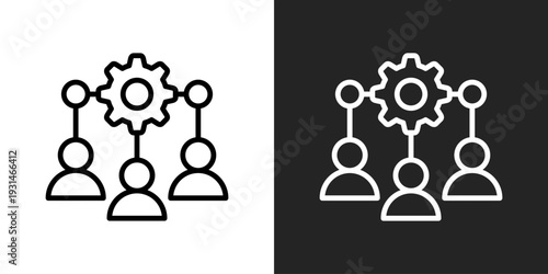 Stakeholder Icon In Black And White Glyph Style