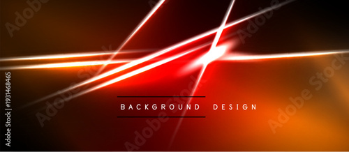 Abstract background features vibrant orange, red lines. Dynamic streaks create energetic visual impact. Text reads background design.