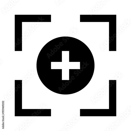 black capture icon vector illustration