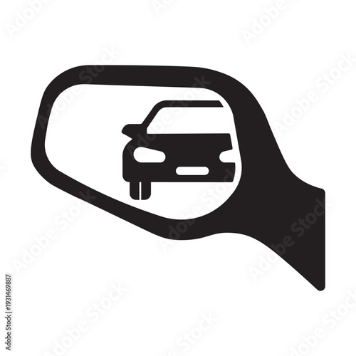left side mirror icon vector illustration of a car