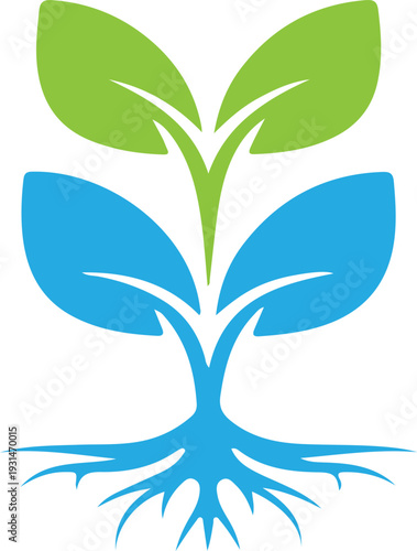 leaf and nature tree logo for business vector green plant ecology design