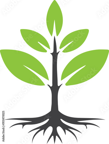 leaf and nature tree logo for business vector green plant ecology design