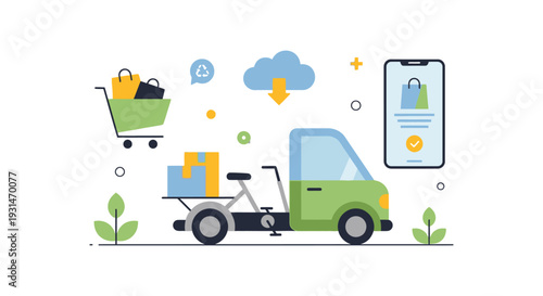 Eco-Friendly Online Shopping & Delivery: E-commerce, Mobile App, and Sustainable Logistics