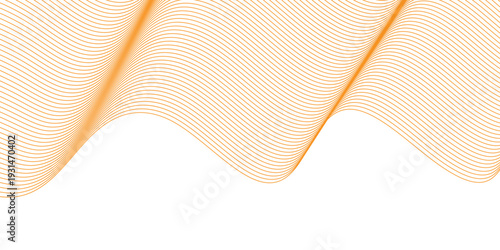 abstract modern orange blend wave line design.