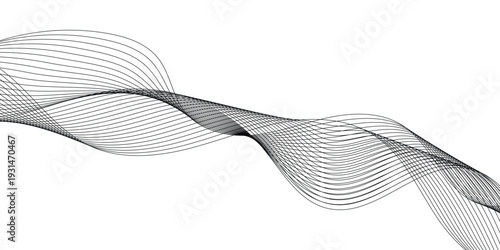 creative black blend wave line background design.