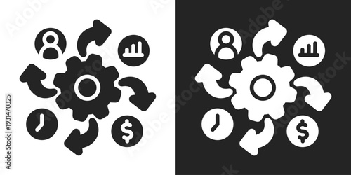 Impact Icon In Black And White Glyph Style