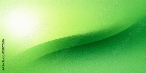 Abstract green wave background with light flowing lines and smooth curves in a bright digital vector design