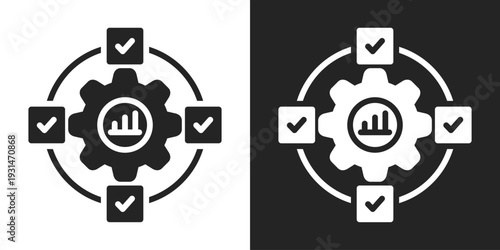 Continuity Icon In Black And White Glyph Style