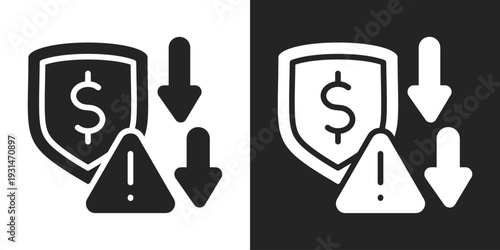 Prevention Icon In Black And White Glyph Style