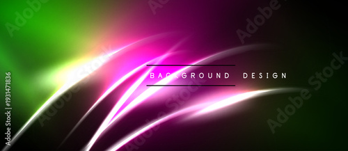 Vibrant abstract background. Smooth curves, bright colors blend. Modern design element, perfect for digital projects.