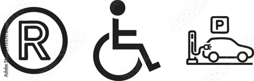 Accessibility and Disabled Support Line Icon Set