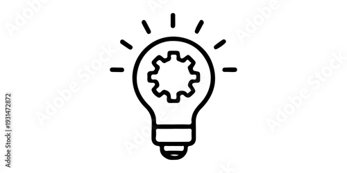Creative light bulb concept vector illustration symbolizing a bright business idea and innovative technology solution for inspiration