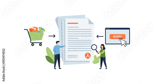 Online Shopping Agreement Process: E-commerce Terms and Conditions, User Consent, and Legal Transaction Review