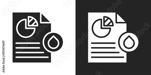 Data Icon In Black And White Glyph Style